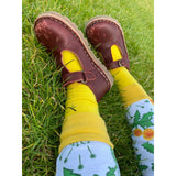 Block Colour Knee Socks - Rainbow - Bright Yellow