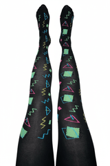 80’s Curtain Design - Adult Organic Tights - Slugs & Snails