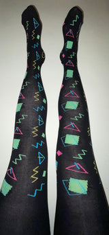80’s Curtains Adult Tights