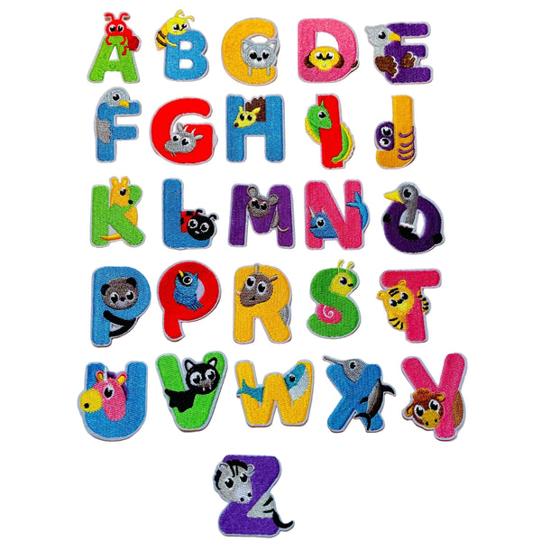 Alphabet Iron On Patches - Animals 2 - Slugs & Snails
