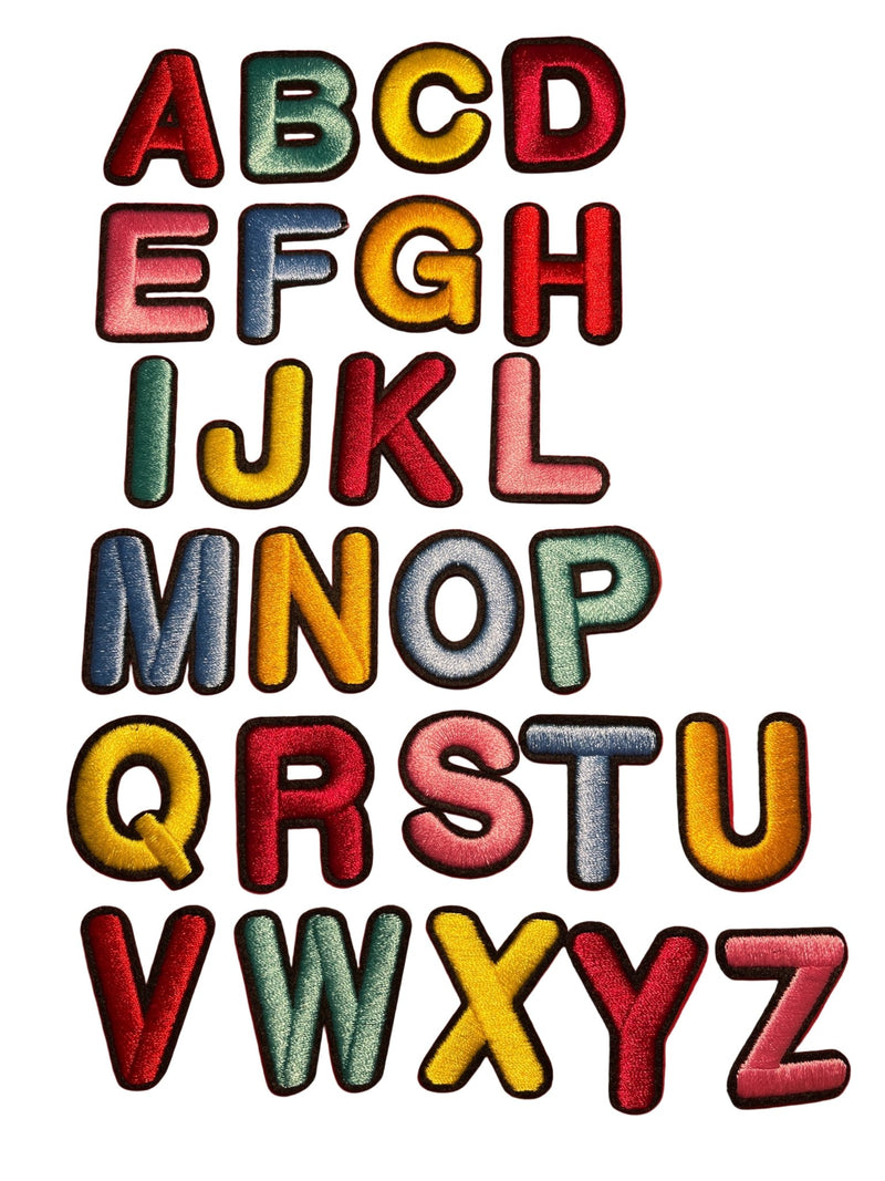 Alphabet Iron On Patches - Bubble Letters - Slugs & Snails