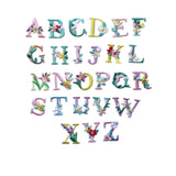 Alphabet Iron On Patches - Floral - Slugs & Snails