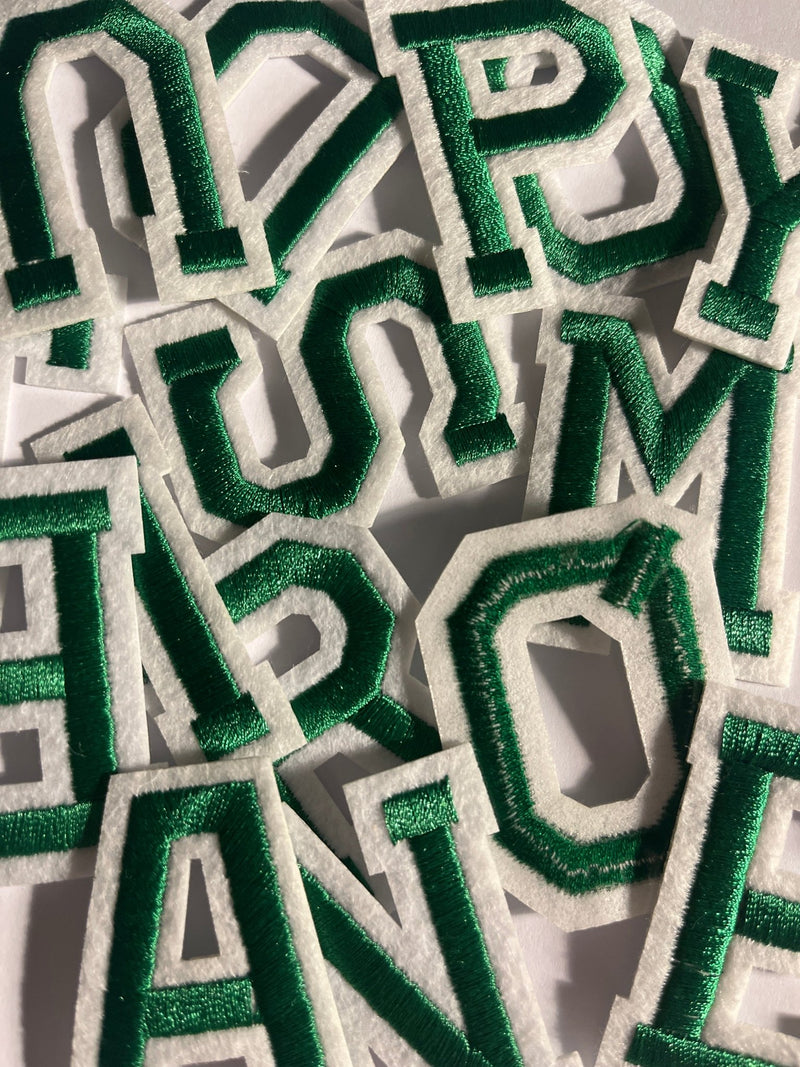 Alphabet Iron On Patches - Varsity Letters Large 5cm - Slugs & Snails