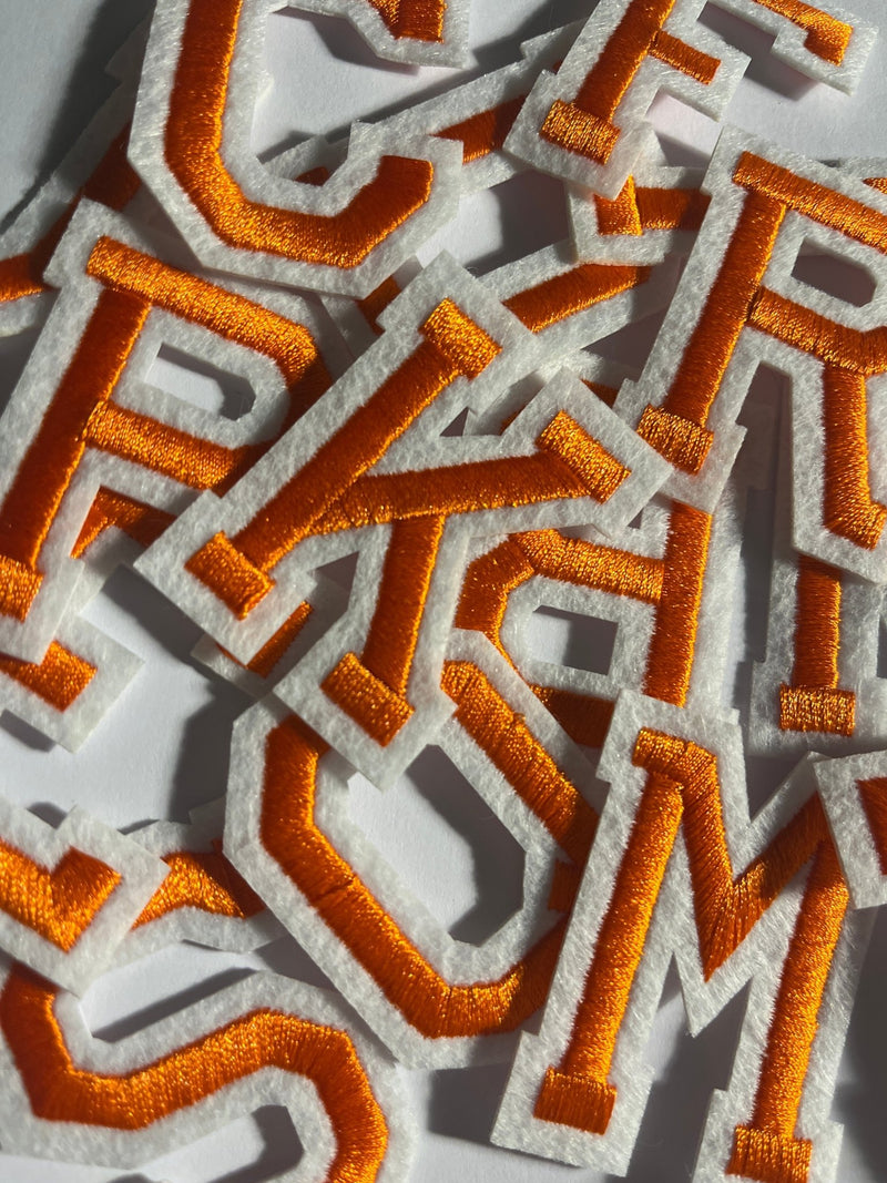 Alphabet Iron On Patches - Varsity Letters Large 5cm - Slugs & Snails