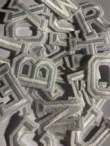 Alphabet Iron On Patches - Varsity Letters Large 5cm - Slugs & Snails