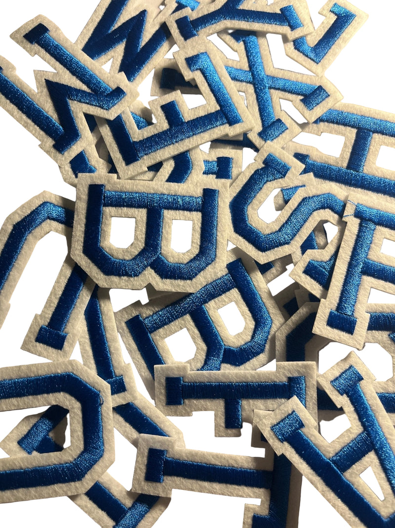 Alphabet Iron On Patches - Varsity Letters Large 5cm - Slugs & Snails