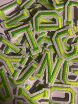 Alphabet Iron On Patches - Varsity Letters Large 5cm - Slugs & Snails