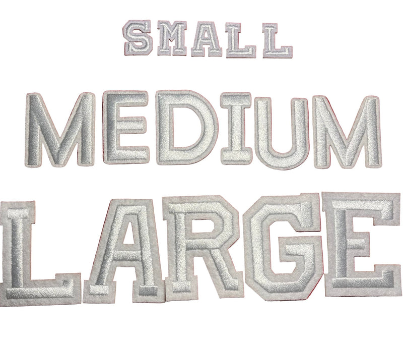 Alphabet Iron On Patches - Varsity Letters Medium 3.7cm - Slugs & Snails