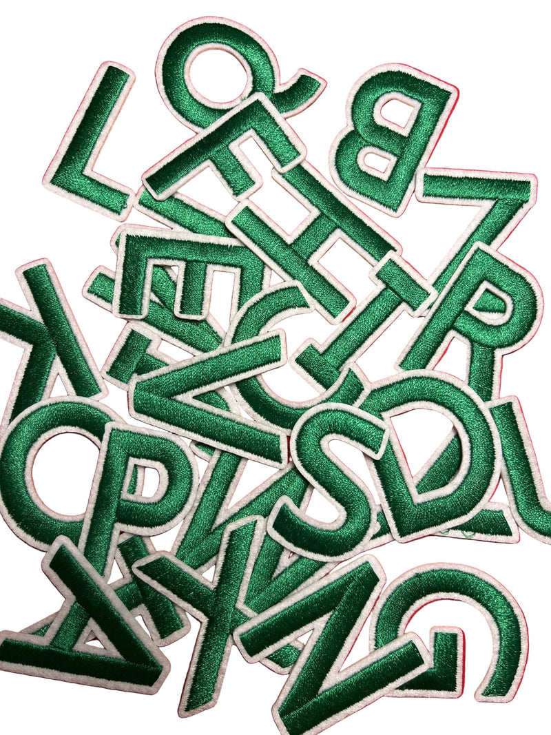 Alphabet Iron On Patches - Varsity Letters Medium 3.7cm - Slugs & Snails