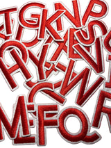 Alphabet Iron On Patches - Varsity Letters Medium 3.7cm - Slugs & Snails