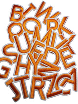 Alphabet Iron On Patches - Varsity Letters Medium 3.7cm - Slugs & Snails