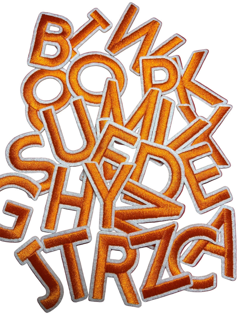 Alphabet Iron On Patches - Varsity Letters Medium 3.7cm - Slugs & Snails