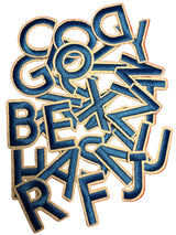 Alphabet Iron On Patches - Varsity Letters Medium 3.7cm - Slugs & Snails