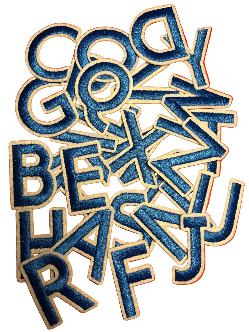 Alphabet Iron On Patches - Varsity Letters Medium 3.7cm - Slugs & Snails