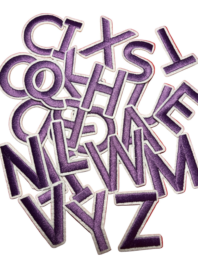 Alphabet Iron On Patches - Varsity Letters Medium 3.7cm - Slugs & Snails