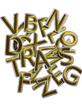 Alphabet Iron On Patches - Varsity Letters Medium 3.7cm - Slugs & Snails