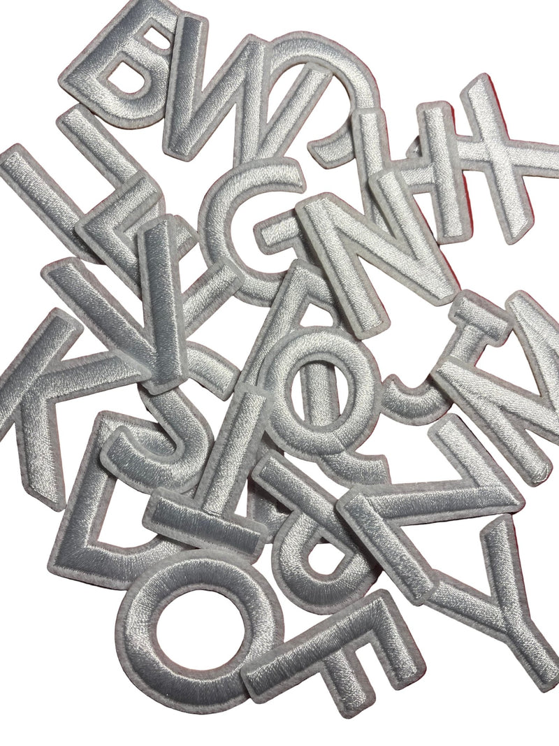 Alphabet Iron On Patches - Varsity Letters Medium 3.7cm - Slugs & Snails