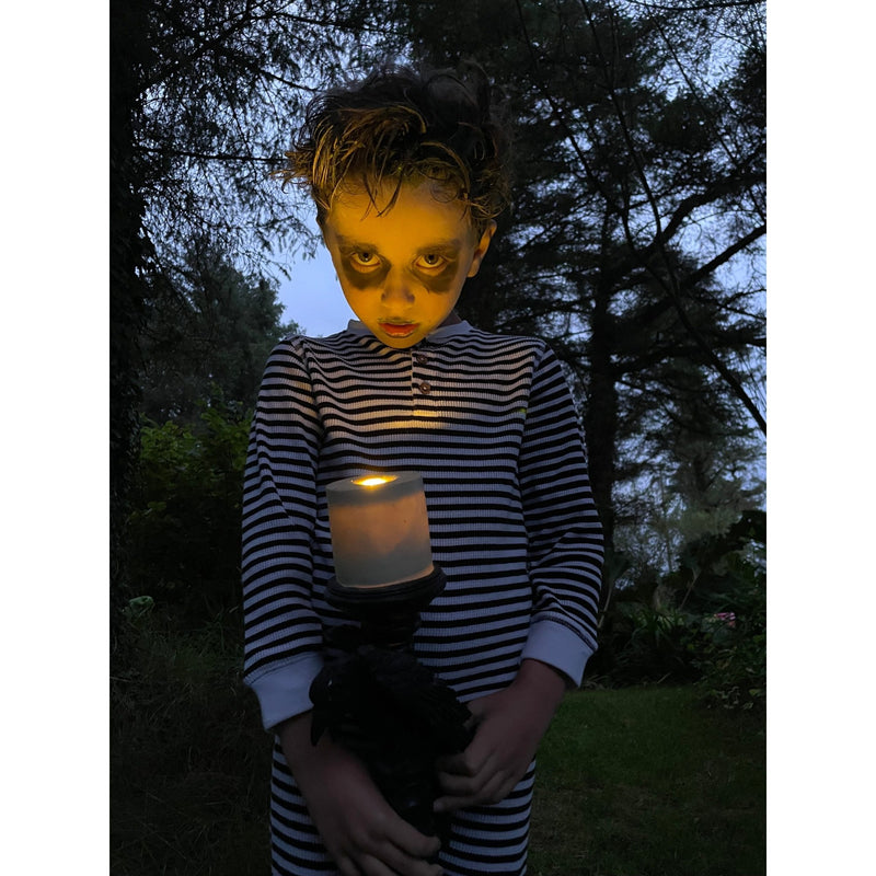 Black & White Candy Stripe Waffle Cotton Set - Slugs & Snails