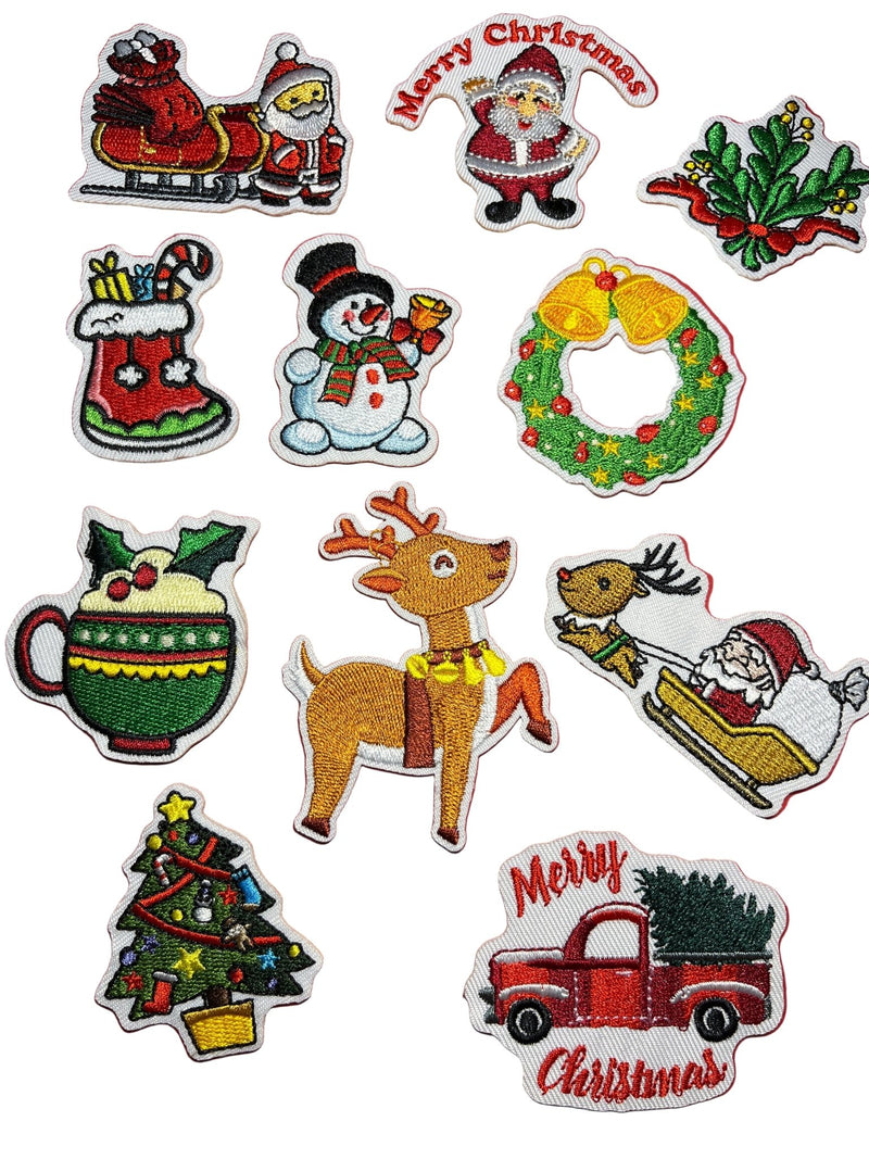 Christmas Iron on Patches - Slugs & Snails