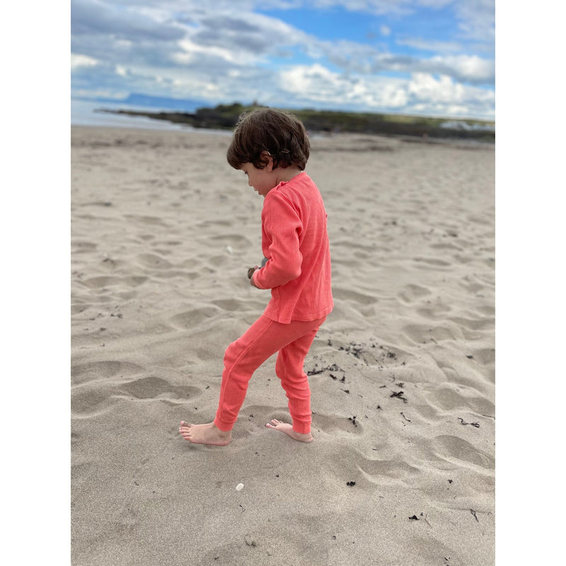 Coral Waffle Cotton Set - Slugs & Snails