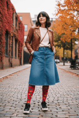 Dino Organic Cotton Adult Tights - Dinosaur Design - Slugs & Snails