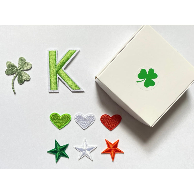 Green Alphabet Iron On Patches - Slugs & Snails