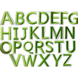 Green Alphabet Iron On Patches - Slugs & Snails