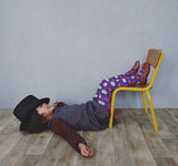 Juicy Kids Organic Tights - Fruit on Purple - Slugs & Snails