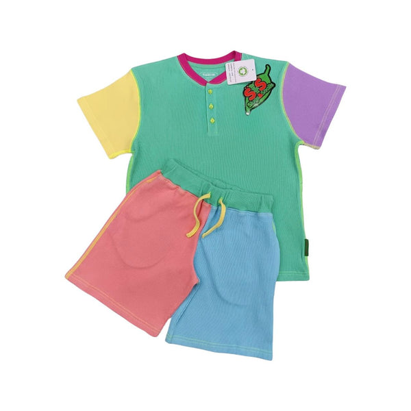 Limited Edition 90’s NEON'S SHORTEE Waffle Cotton Set - Slugs & Snails