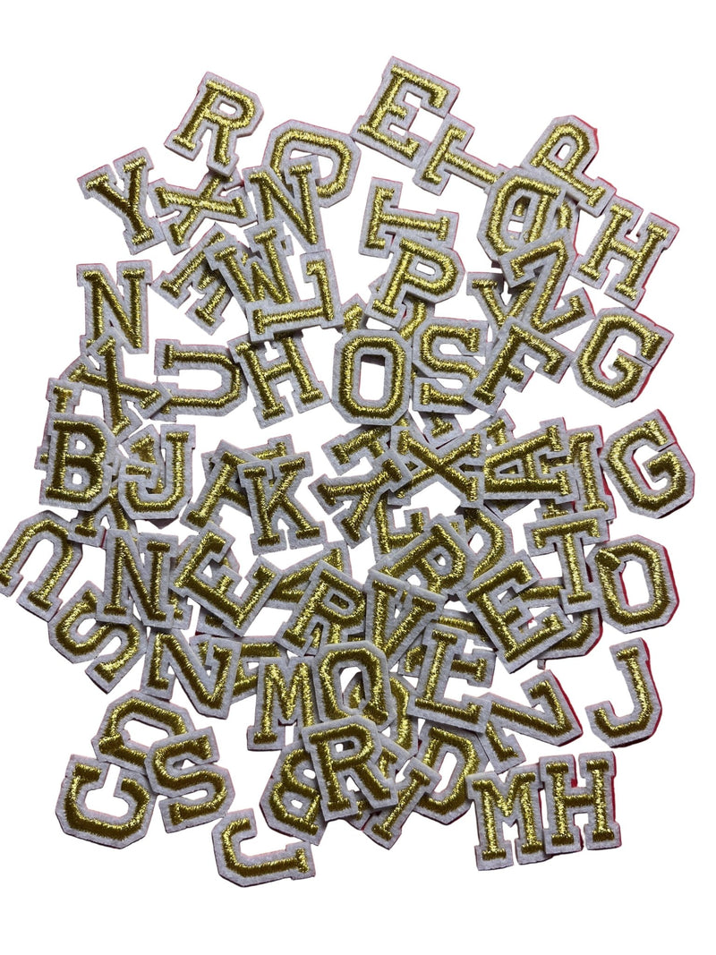 Mini Varsity Iron On Letters (2cm) - Slugs & Snails