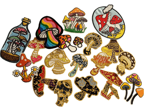 Mushroom and Toadstool Iron on Patches - Slugs & Snails