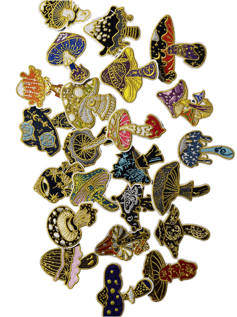 Mushroom and Toadstool Iron on Patches - Slugs & Snails