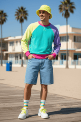 Neon 90's Organic Raglan Sleeve Terry Toweling Jumper - Slugs & Snails