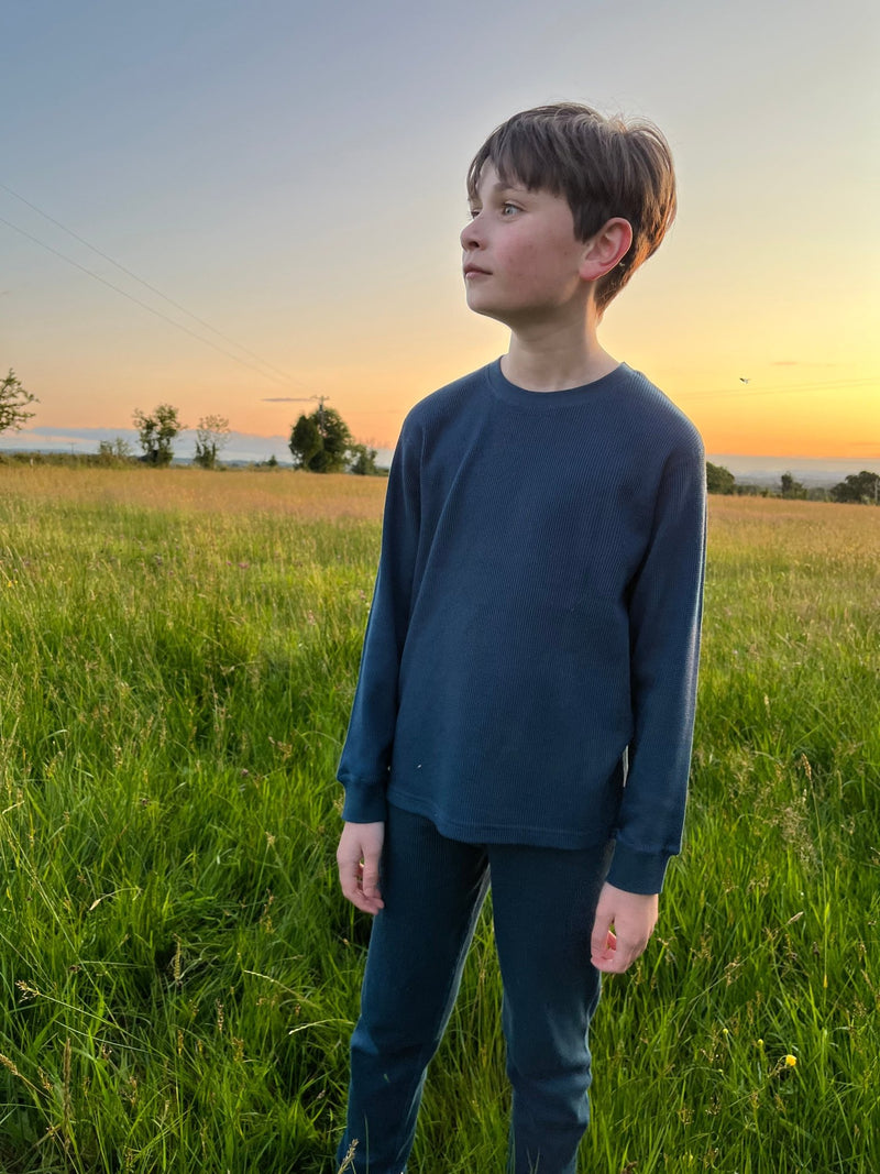 Night Sky Waffle Cotton Set - Slugs & Snails