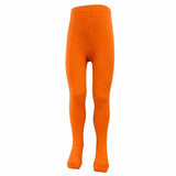Orange Kids' Block Colour Organic Tights - Slugs & Snails