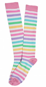 Pastel Stripe Organic Knee Socks - Kids Sizes - Slugs & Snails