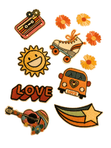 Peace/Hippy Bundle Iron on Patches - Slugs & Snails