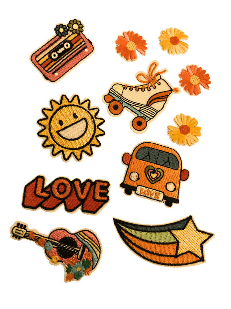 Peace/Hippy Bundle Iron on Patches - Slugs & Snails