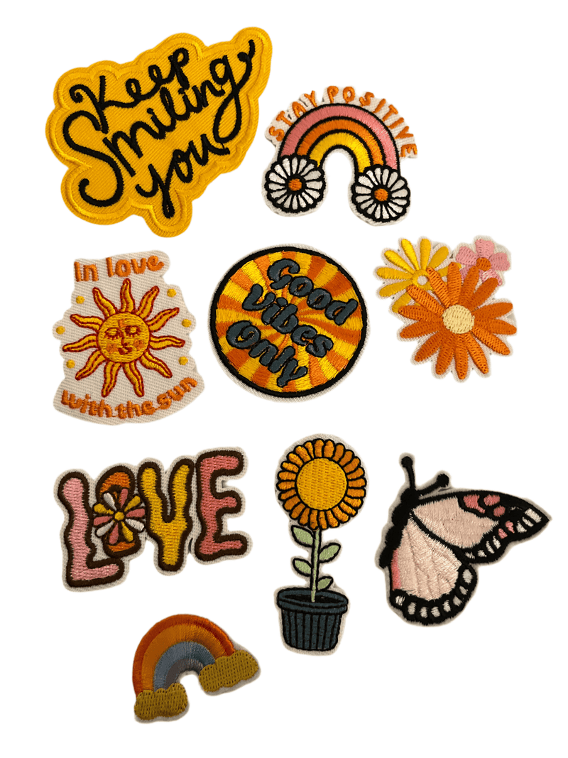 Peace/Hippy Bundle Iron on Patches - Slugs & Snails