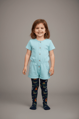 Pondlife Kids Organic Tights - Carp Ducks Dragonfly Design - Slugs & Snails