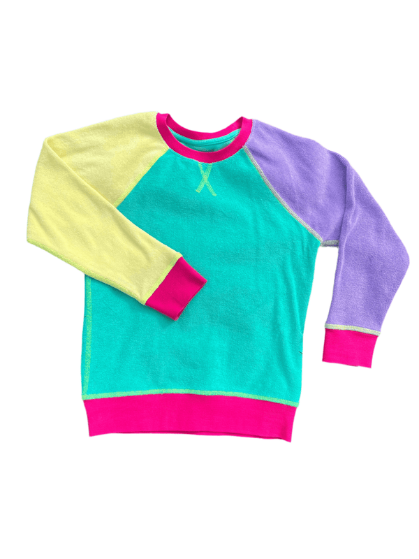 PRE ORDER (Delivery OCTOBER) Neon 90's Raglan Sleeve Terry Toweling Jumper - Slugs & Snails