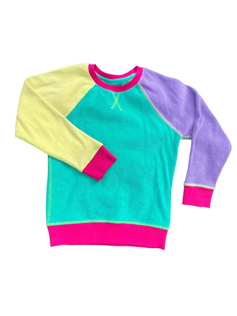 PRE ORDER (Delivery OCTOBER) Neon 90's Raglan Sleeve Terry Toweling Jumper - Slugs & Snails