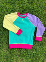 PRE ORDER (Delivery OCTOBER) Neon 90's Raglan Sleeve Terry Toweling Jumper - Slugs & Snails