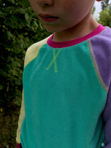 PRE ORDER (Delivery OCTOBER) Neon 90's Raglan Sleeve Terry Toweling Jumper - Slugs & Snails