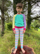 PRE ORDER (Delivery OCTOBER) Neon 90's Raglan Sleeve Terry Toweling Jumper - Slugs & Snails