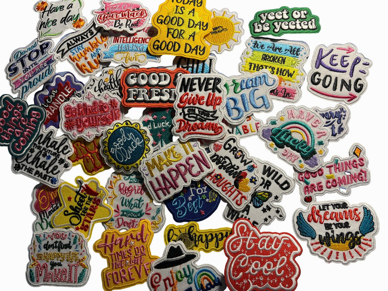 “Quotes and Sayings” Iron on Patches - Slugs & Snails