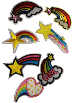 Rainbow Iron on Patches - Slugs & Snails