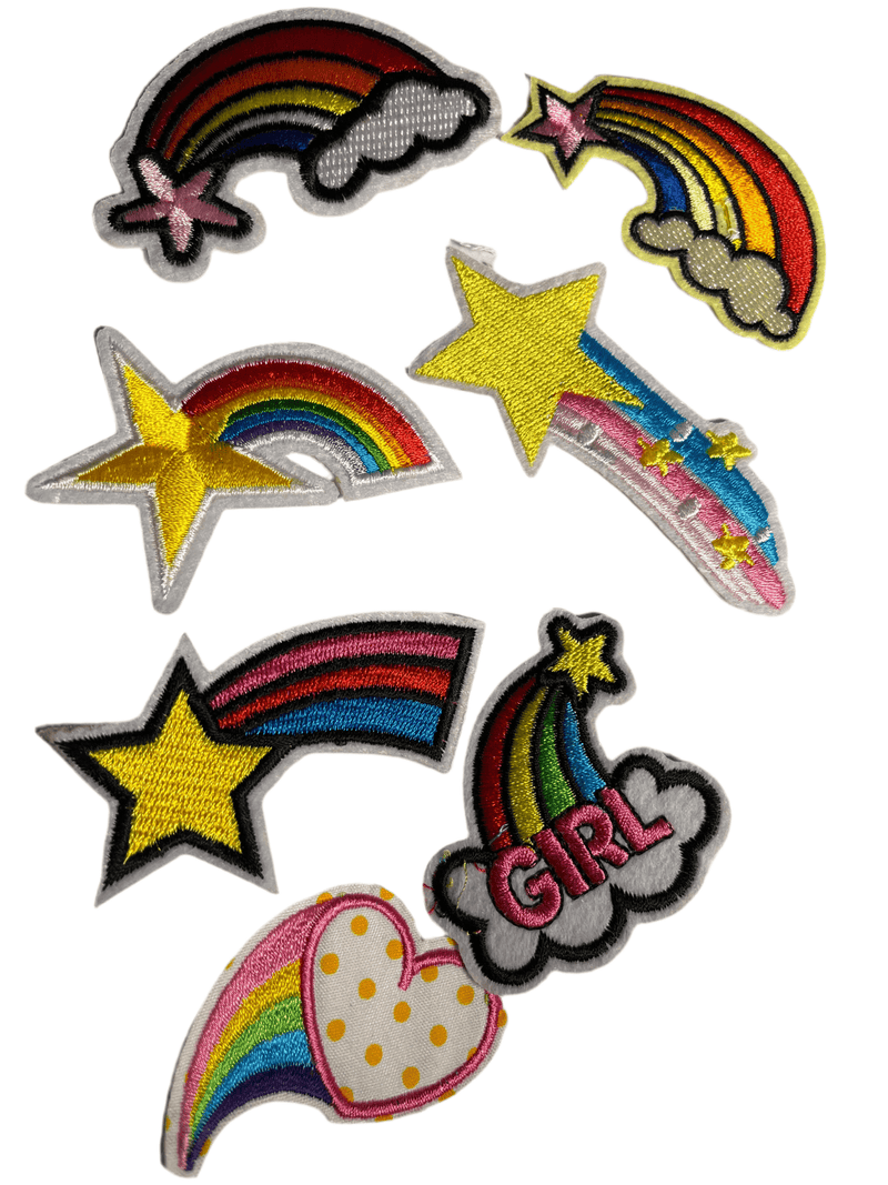 Rainbow Iron on Patches - Slugs & Snails
