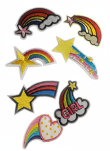 Rainbow Iron on Patches - Slugs & Snails