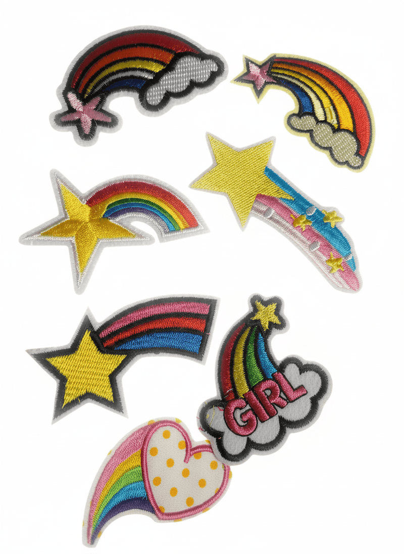 Rainbow Iron on Patches - Slugs & Snails